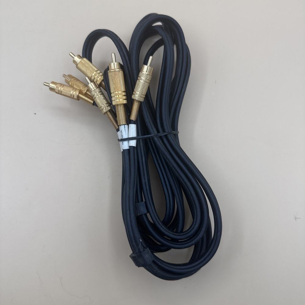 Feet 3-RCA to 3-RCA A/V Cable Snake 3 Plug to 3 Plug Gold Plated Connectors